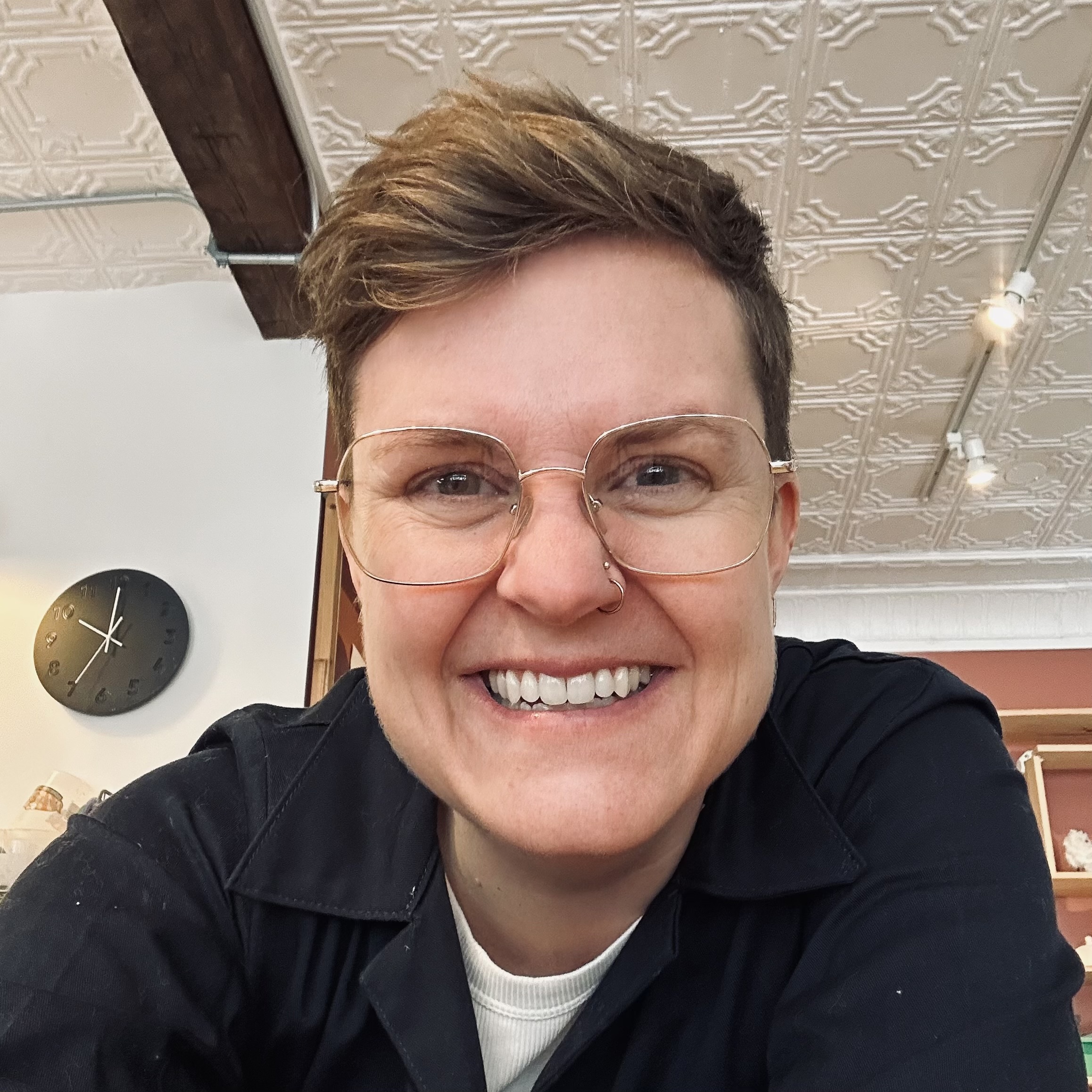 person smiling at camera